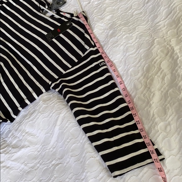 LEVI’S Women’s Black & White Striped Long Sleeve Top Plus Size 3XL NWT - Picture 11 of 12